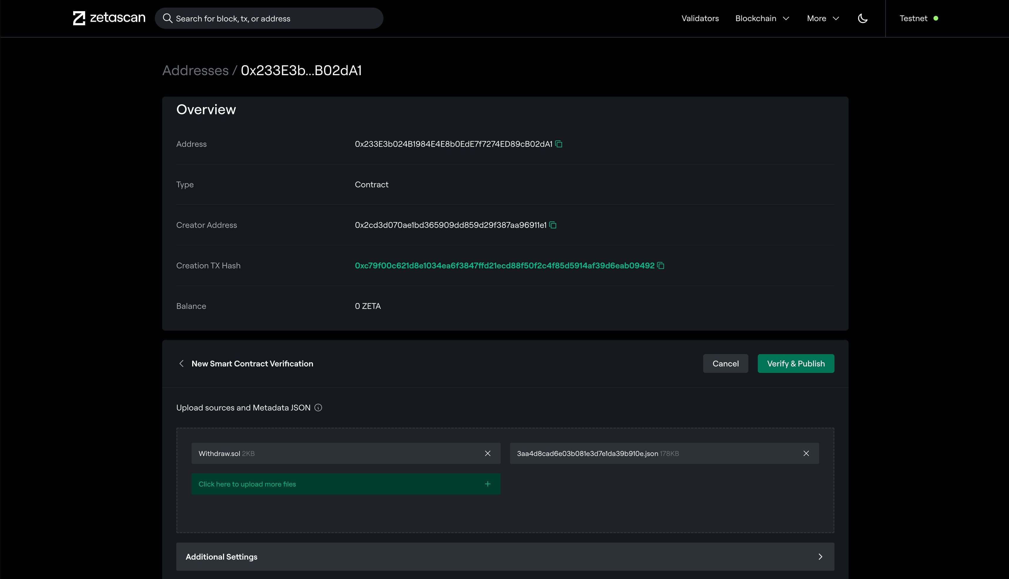 Source code and metadata on ZetaScan